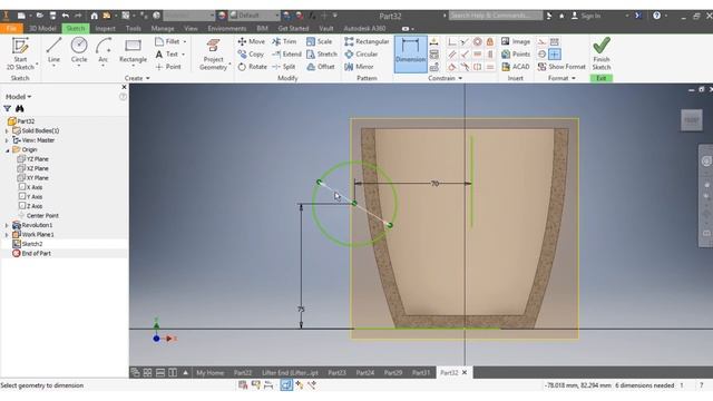 Mug drawing or Cup modeling using AutoCAD Inventor, Mug Design with Auto Desk (CAD161S UNISA) смотреть онлайн