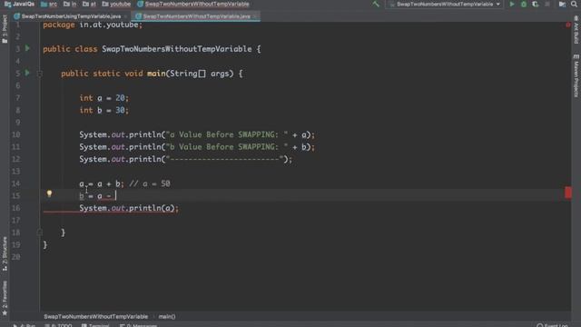 8. How to SWAP Two Numbers in Java Without Temp or Without Third Variable | Java Interview Question смотреть онлайн