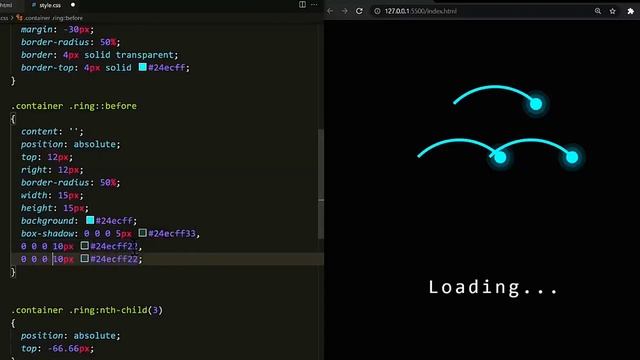 Loading animation effect only html/css . Анимация загрузки в html/css смотреть онлайн