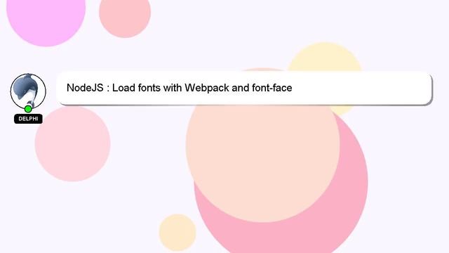 NodeJS : Load fonts with Webpack and font-face смотреть онлайн