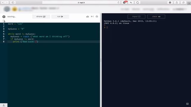 Python While command смотреть онлайн
