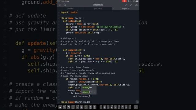 Pythonista game faster (on Ipad) III - Enemys are coming смотреть онлайн