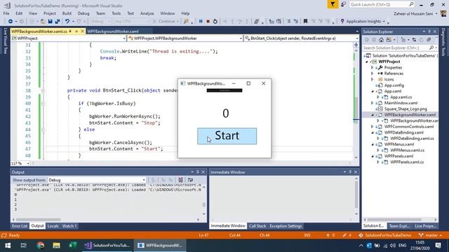 Developing Multi-threaded UI Application in WPF using BackgroundWorker смотреть онлайн