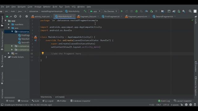 How to open new Fragment From Fragment by Button click in Kotlin | Android Studio | Nested Fragment смотреть онлайн