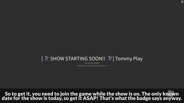 [EVENT] How to get the TOMMY HILFIGER BALLOON in TOMMY PLAY | Roblox смотреть онлайн