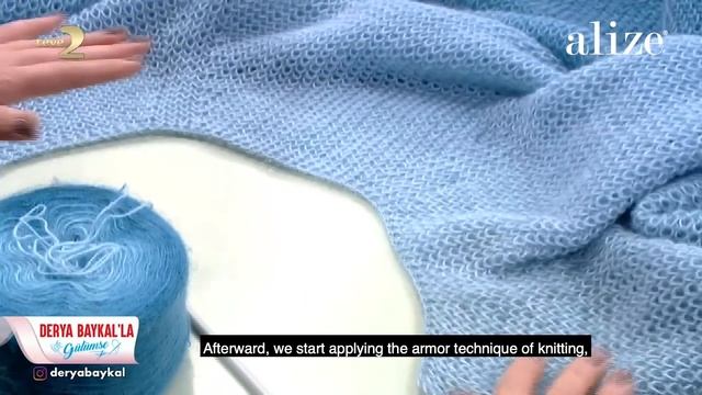 Alize Angora Gold Ombre Batik Ile Zırh Örgü Tekniği - Armor Pattern Tutorial