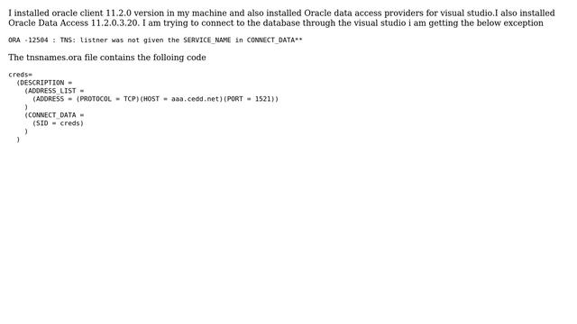 Databases: Oracle connection through visual studio (2 Solutions!!) смотреть онлайн