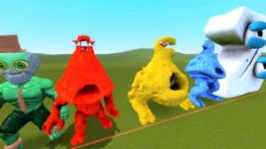 СРАВНЕНИЕ РАЗМЕРОВ САМЫХ БОЛЬШИХ МОНСТРОВ В ГАРРИС МОД! БЛУП ТИТАН Z БЕГЕМОТ ГОДЗИЛЛА В Garry`s Mod