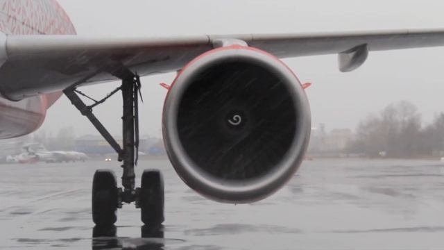 Запуск двигателей Airbus A319