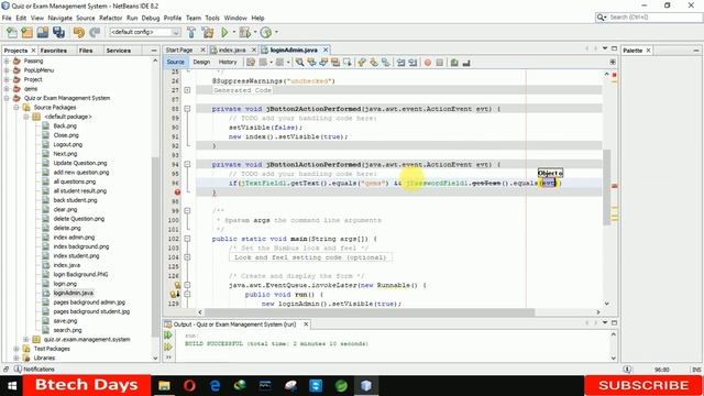 2. Quiz or Exam Management System in java - Login Admin Page (JFrame, Mysql Database, Netbeans IDE) смотреть онлайн