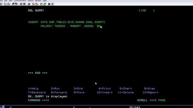 SQL Insert Query using QMF - Mainframe DB2 Practical Tutorial - Part 15 смотреть онлайн
