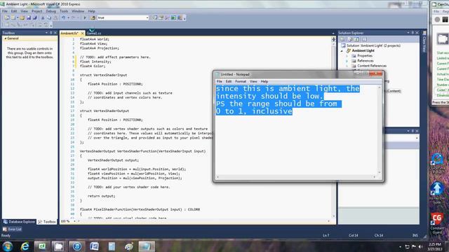 XNA 4.0 Tutorial 1 - Ambient Light (HLSL) смотреть онлайн