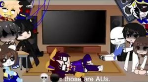 Fandoms react to sans AU//part 1 // birthday special ?//enjoy?//credits in descriptions//