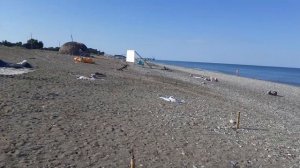 Абхазия. Алахадзы. Море, набережная. Краткий обзор пляжа. Доступный отдых, по демократичным ценам