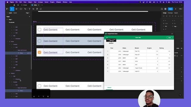 I created a list of my favourite cars in Figma using Google sheets + Auto Layout смотреть онлайн