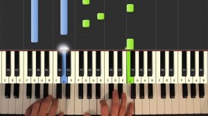 Bach - Prelude in C Major - Piano Tutorial Easy - Bach - how to play (synthesia)