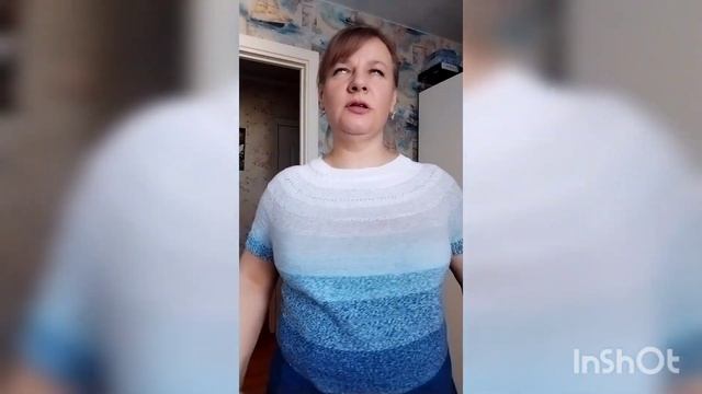Футболка из Yarn art Flowers (Обзор готовой работы)! И, конечно, продвижения других процессов! смотреть онлайн