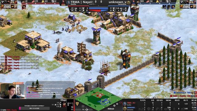 Unknown_V vs NayaVy - Турнир "Level Up 8" - Age of Empires 2 смотреть онлайн
