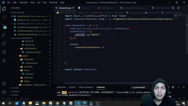 Fetch con async await en React.js смотреть онлайн