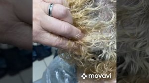 Химическая завивка на окрашенные волосы.