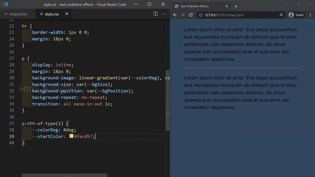 How to Create Text Underline Animation Effects using pure CSS and HTML смотреть онлайн