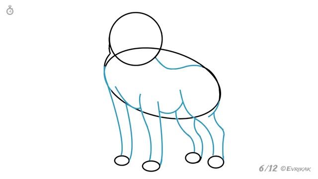 Как поэтапно нарисовать собаку хаски: инструкция от EvriKak смотреть онлайн