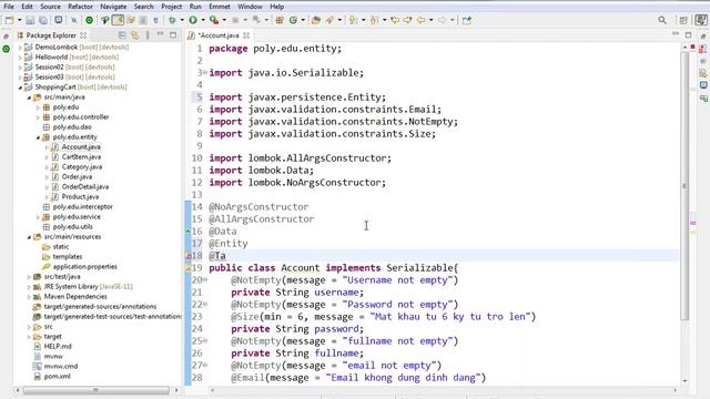 SOF3021 Java5 Hướng dẫn tạo database với jpa repository Lab5 p1 смотреть онлайн