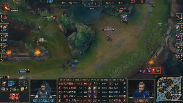 G2 VS INFINITY GAMING | MAPA 2 | WORLDS PLAY-IN ELIMINATORIA | LEAGUE OF LEGENDS WORLDS (2018) смотреть онлайн