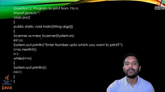 Program to Print First N Natural Numbers In Java - In Hindi смотреть онлайн