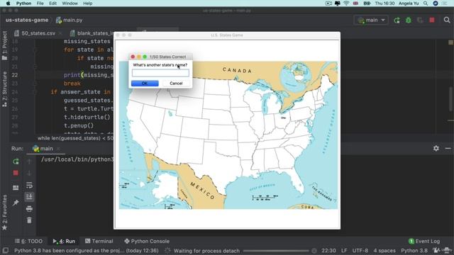 Day 25 - Working with CSV Data and the Pandas Library 7 U.S. States Game Part 3_ Saving Data to .csv смотреть онлайн