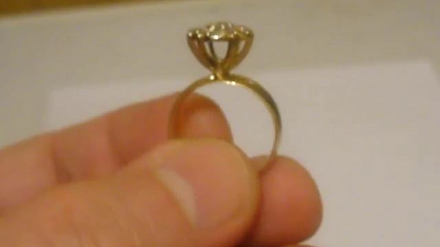 Красивое кольцо/кластер с бриллиантами, 1 карат смотреть онлайн