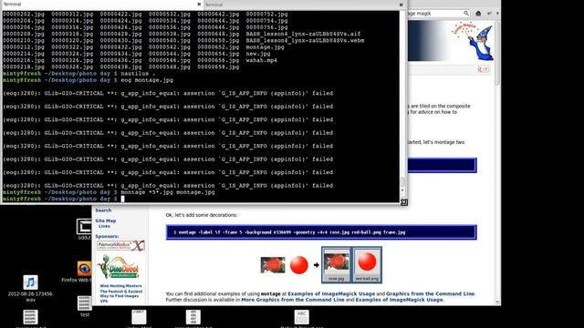 montage using Image magic смотреть онлайн