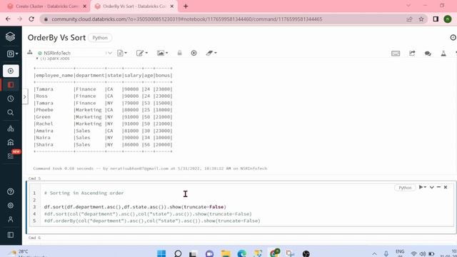 #12.#orderby #sort #azuredatabricks #interviewquestions#databricks #ascending_order#descendingorder смотреть онлайн