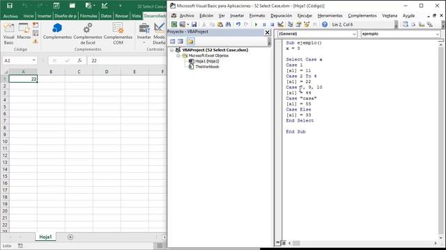 52 curso excel vba 2016: Select Case (ejecutar instrucción dependiendo de un valor) смотреть онлайн