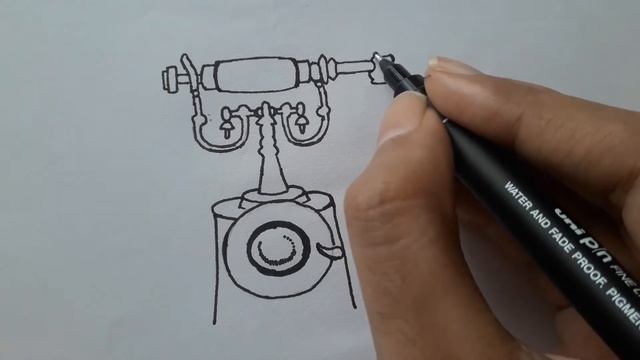 How to draw a Vintage Telephone|Old Telephone|Drawing Tutorial смотреть онлайн