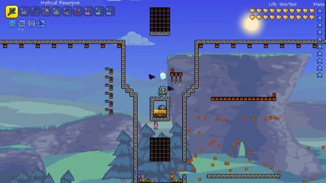 Terraria AFK Farm Guide Step by Step Frost Moon Farm Tutorial (1.3 bosses events) смотреть онлайн