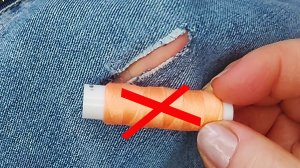 Способ "Невидимка". Как зашить дырку на джинсах, чтобы следа не было видно