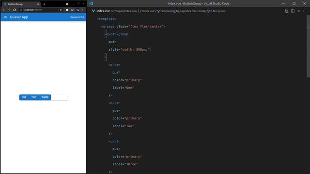 Learn Quasar Components - QButtonGroup смотреть онлайн