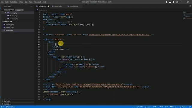 How to Integrate DataTables with PHP смотреть онлайн