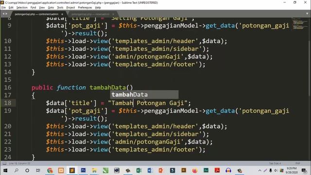 Aplikasi Penggajian CodeIgniter 3 - #09 CRUD Setting Potongan Gaji смотреть онлайн