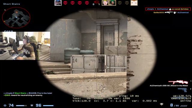 s1mple делает нереальный ноускоп с AWP смотреть онлайн