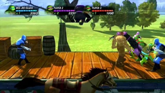 Teenage Mutant Ninja Turtles: Turtles in Time Re-Shelled (PS3) | Playthrough (3-Player Co-op) смотреть онлайн