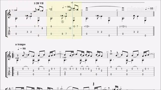 TAB/Sheet: Milonga for Three by Astor Piazzolla [PDF + Guitar Pro + MIDI] смотреть онлайн