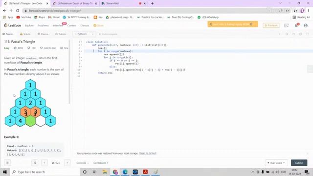 Pascal's Triangle in Python | Leetcode Problems Tutorial - in ಕನ್ನಡ | Microdegree ಕನ್ನಡ смотреть онлайн