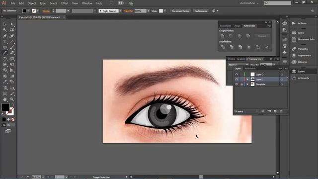 How to Draw Vector EYE ।।বাংলা টিউটোরিয়াল।। create a simple eye vector смотреть онлайн