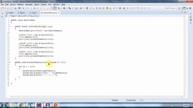 The extends wildcard boundary in Java Generics | Generics in Java | Java Tutorial смотреть онлайн