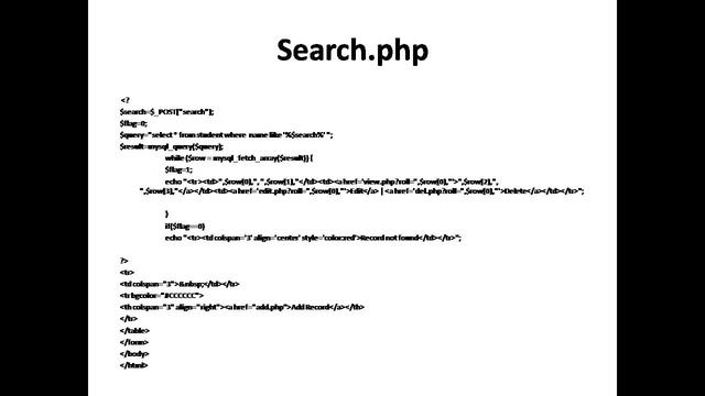 Php Code for View, Search, Edit and Delete Record from MySql Table смотреть онлайн
