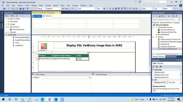 Display SQL image (varbinary data) in SSRS смотреть онлайн