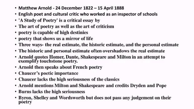 The Study of Poetry by Matthew Arnold Summary in Tamil смотреть онлайн
