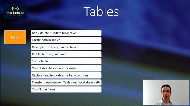 Introduction to Excel Tables VBA Functions смотреть онлайн